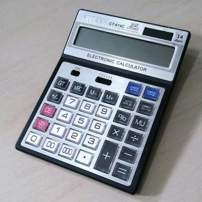 

kalkulator citizen ct 614-c tombol besar 14 digit