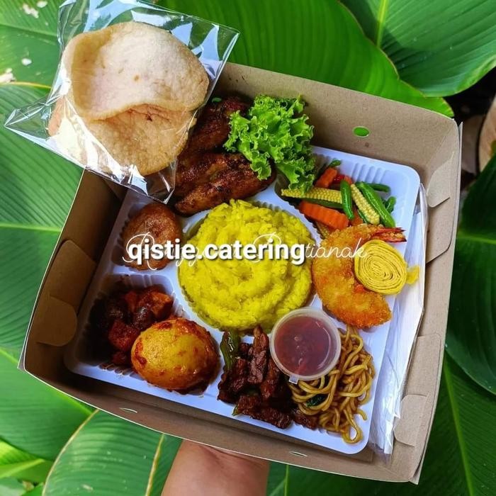 Pilihan- Paket Nasi Kuning Ayam Komplit - Nasi Box Kotak - Halal Murah Nikmat