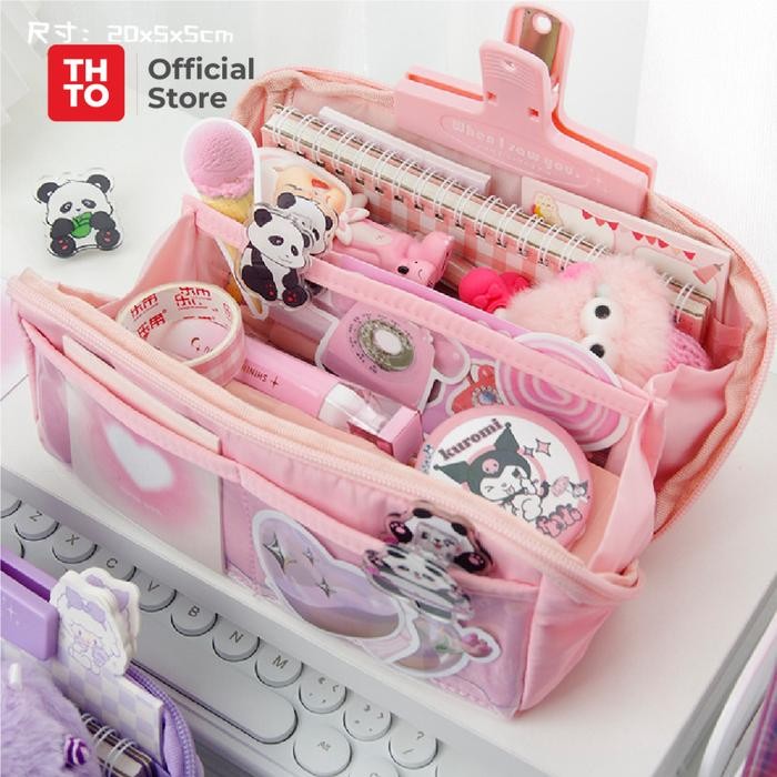 

THTO 11 LAYER TAS TEMPAT PENSIL CASE POUCH ANAK SEKOLAH TRANSPARAN KAPASITAS BESAR STATIONERY A077