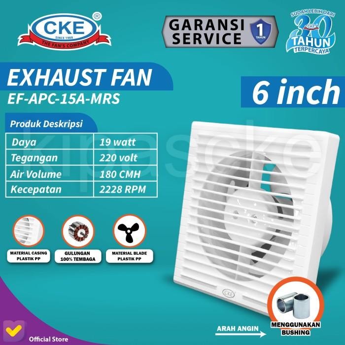 CKE Fan Official - Exhaust Fan Mini Penghisap Udara 6 Inch Kipas Hexos Dinding Tembok