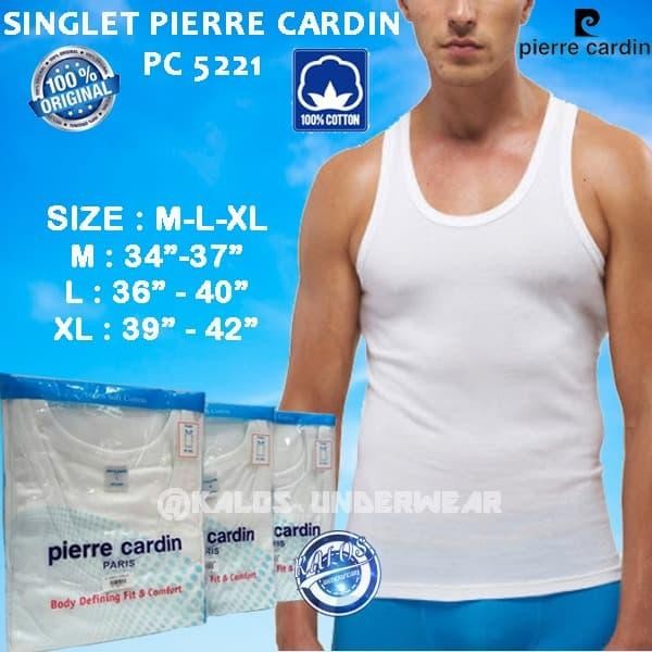 KAOS DALAM SINGLET PRIA PIERRE CARDIN PC 5221 PUTIH