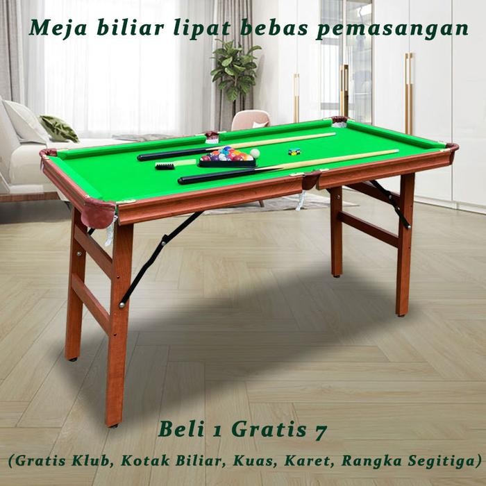 Mini Pool Table Lipat kaki / Meja Billiard Mini / Billiard Table Bonus /Mini Pool Table Lipat 182cm