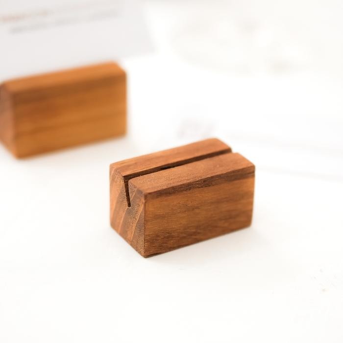 

New Stand Kartu Nama / Wood Stand / Tatakan Display Kayu Jati