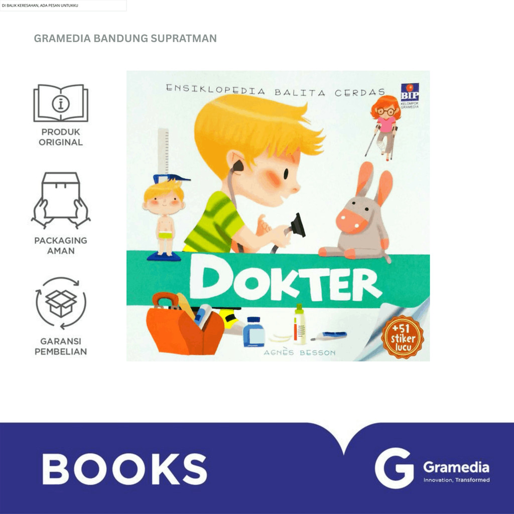 Gramedia Bandung Supratman | ENSIKLOPEDIA BALITA CERDAS DOKTER | Buku Belajar Anak | Buku Anak Origi