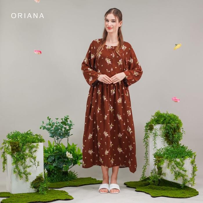 Oriana Dailywear Dress Hamil Jenita Series Daster Bumil Busui Lengan Panjang