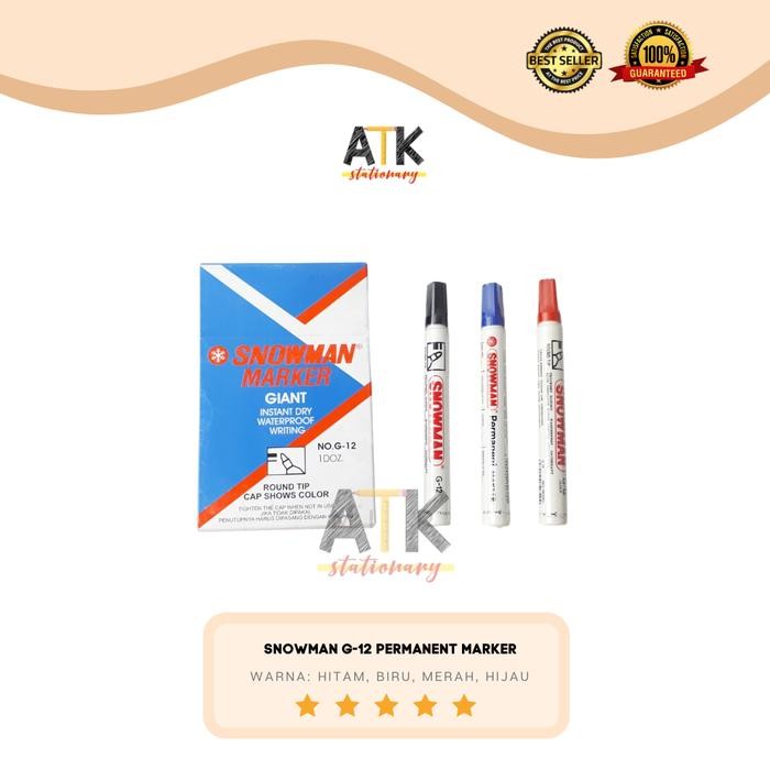 

New Spidol Permanent Marker G-12 Snowman atk