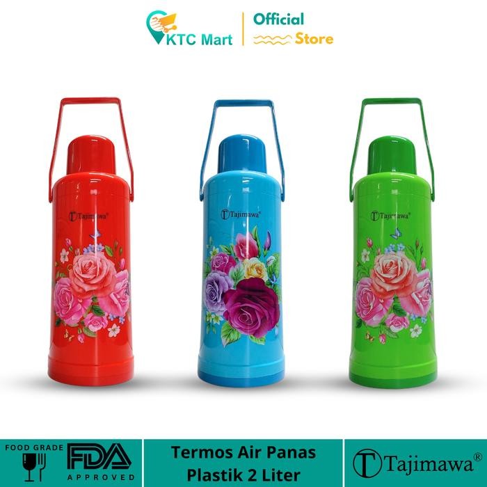 TAJIMAWA Termos Air Panas 2 Liter Plastik Premium / Termos Kopi Tahan Panas Termos Anti Panas Tahan