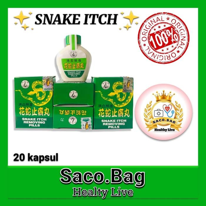 Pilihan- Obat Gatal Cina Snake Itch Removing Pills Kapsul Ular