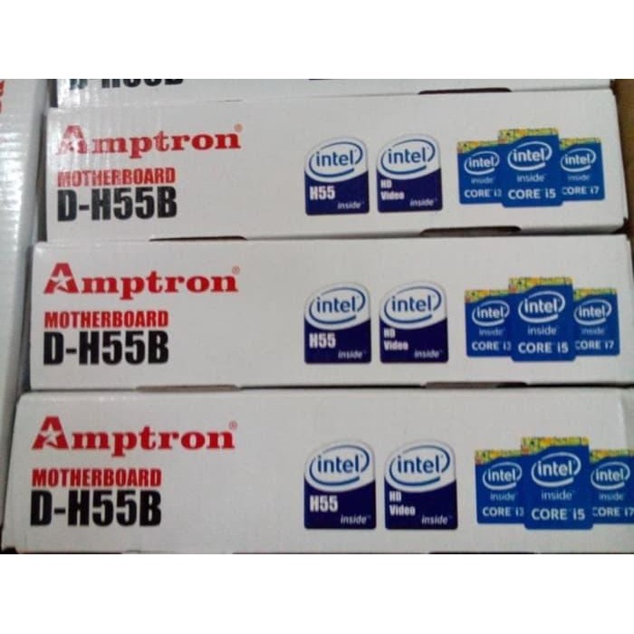 MOTHERBOARD AMPTRON H55 SOCKET LGA1156 GARANSI 1 TAHUN ORIGINAL QUALITY