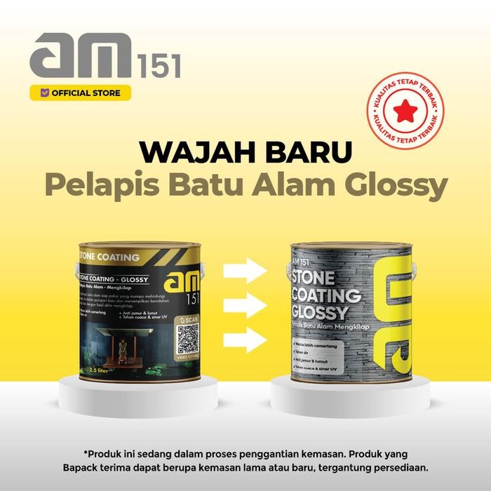 Pilihan- Cat Vernis Pelapis Batu Alam Stone Coating Am 151 Am151 Clear Gloss