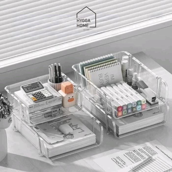 

OJ AYAKO Organiser Meja Tempat Alat Tulis Dokumen Susun Stacking Shelves