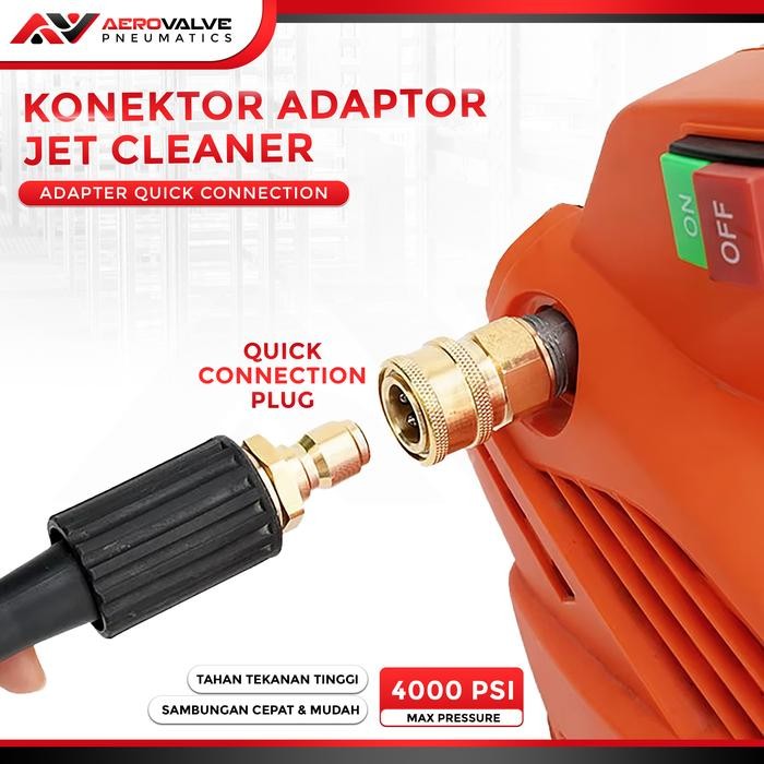 Pilihan- 2Pcs Konektor Adaptor M22 *1.5 Untuk Pressure Washer 1/4 Dan 3/8 Female Quick Release