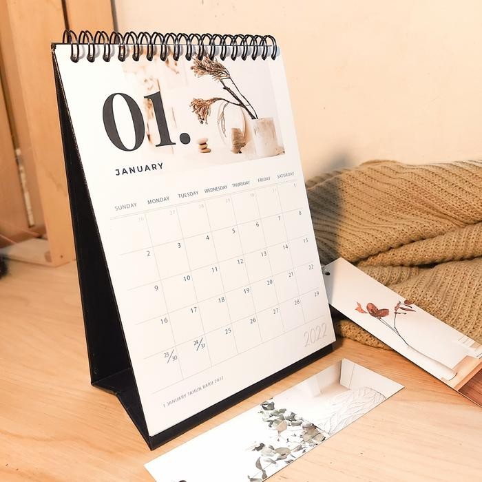 

New Kalender Meja 2022 Minimalis 02 Premium / Desk Calendar Aesthetic