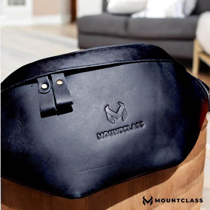 Ready Tas Selempang Pria Kulit Sapi Asli Merk Mountclass Terbaru Waistbag Tas Pinggang Cowok Branded