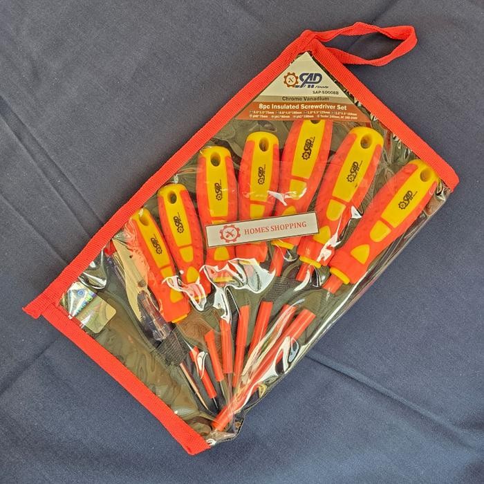 Obeng listrik set 8pcs 1000 v obeng listrik 1000 volt