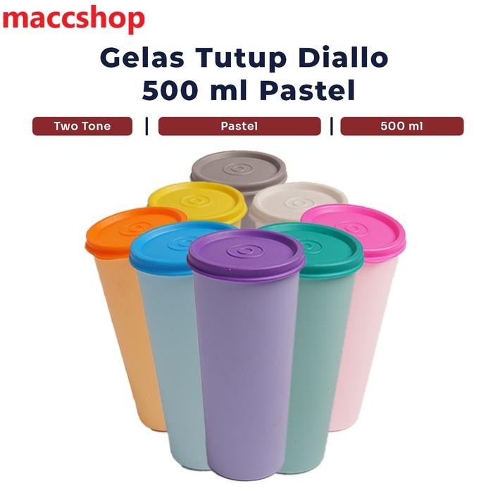 Gelas Tutup 500ml Ala Tupperware - Diallo Giant Tumbler Souvenir
