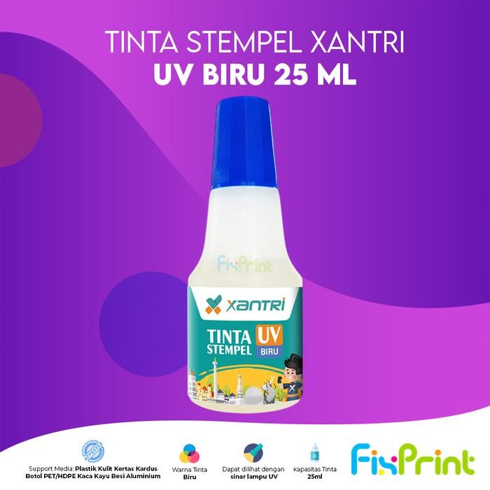 

Bentley - Tinta Stempel Uv Xantri Original Biru 10Ml 25Ml Tinta Tangan Ultraviolet Invisible Ink