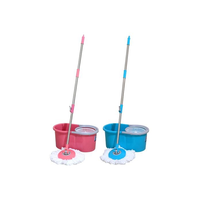 Ready Spin mop BM 45 Lion Star Alat Pel Perawatan Rumah Biru Kain Pink Lantai Pembersih pel lantai