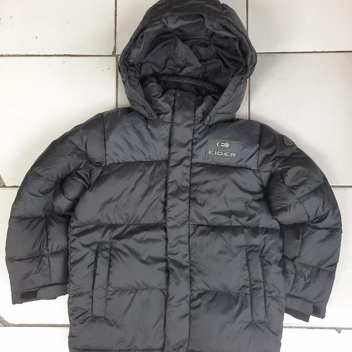 Jaket Gunung Anak Hiking Traveling Trekking Winter Down Eider Down Blk