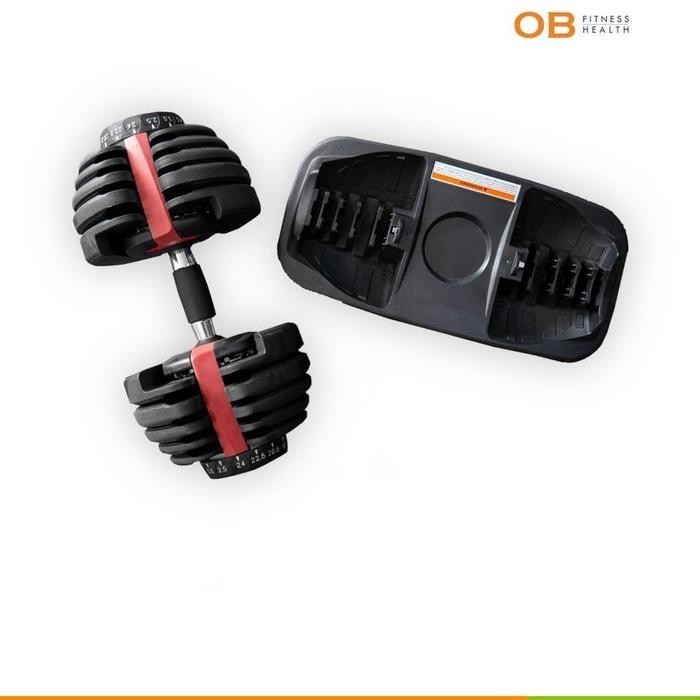 Adjustable Dumbell 24 Kg OB FIT untuk Gym Fitness