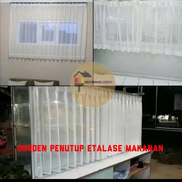 Gorden vitrase penutup etalase warteg gorden etalase nasi padang