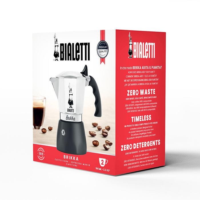 Bialetti - Brikka Black 2 Cups - Mokapot Alat Seduh Kopi Manual