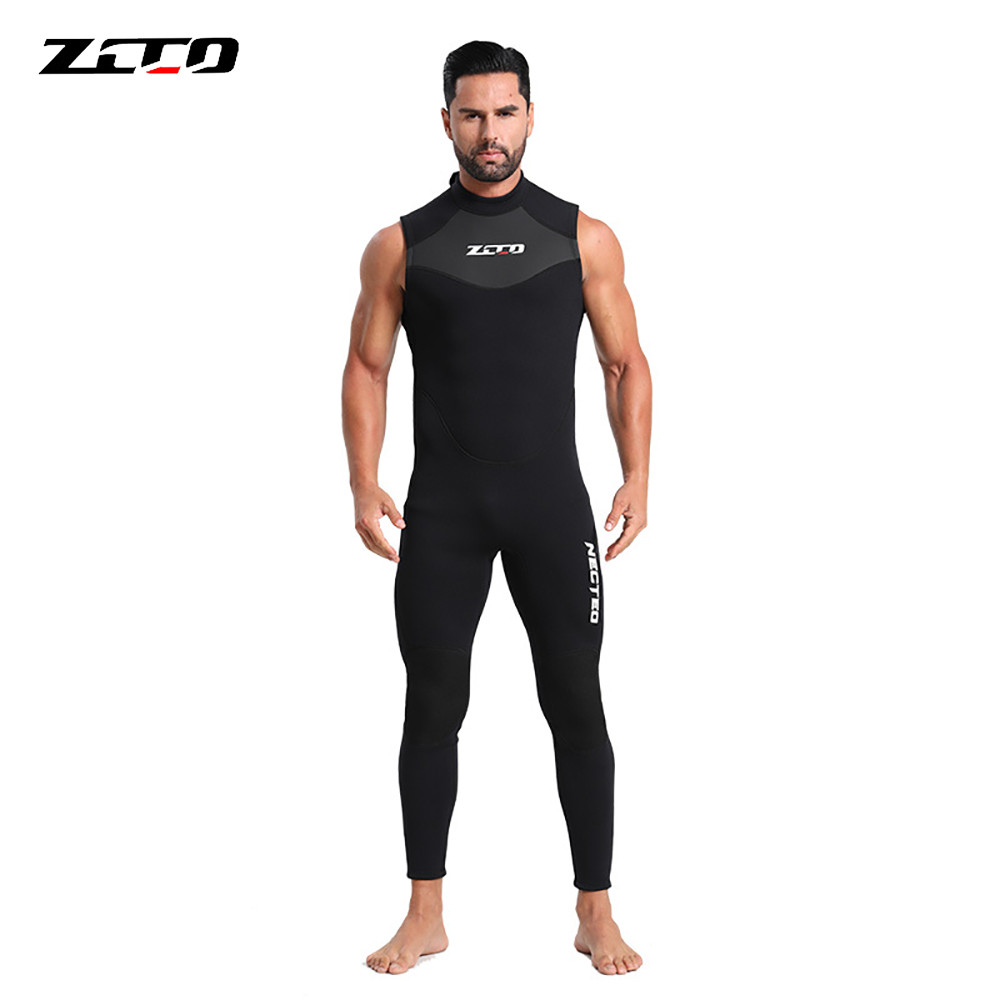 3mm Neoprene Vest Wetsuit One Piece Wetsuit Scuba Sleeveless Diving Suit Men Spearfishing Snorkeling