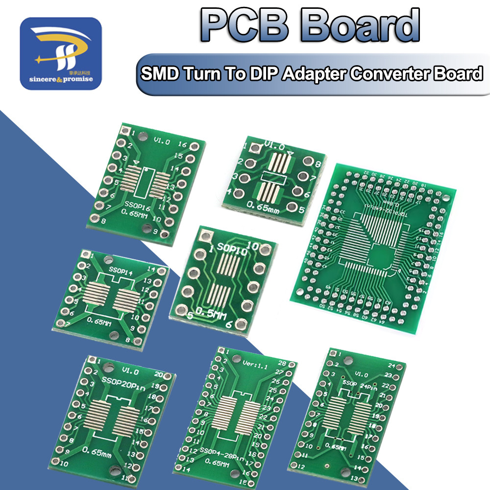 10PCS PCB Board Kit SOP24 SOP8 SOP14 SOP16 SOP20 SOP28 SMD Turn To DIP Adapter Converter Plate SOP 8