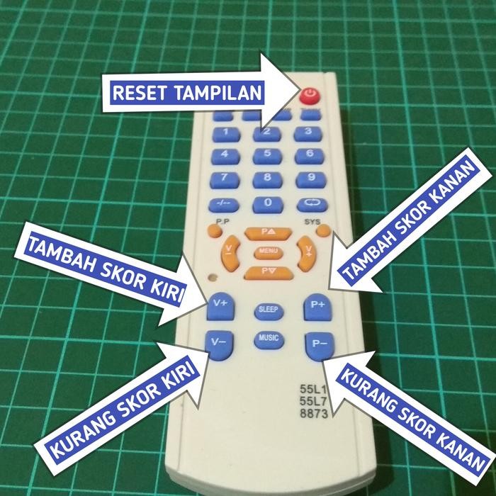 Papan Skor Badminton Digital Score Board Remote- Power Bank Promo 