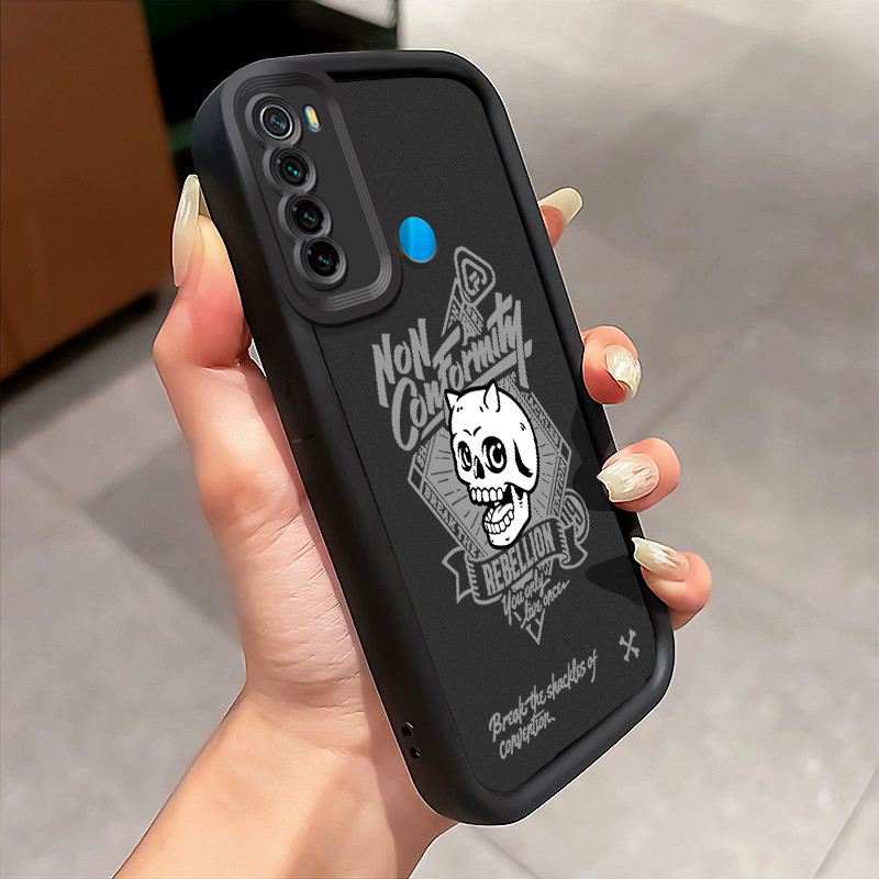 Casing Hp Untuk Xiaomi Redmi Note 8 Redmi Note 8T Redmi Note 8 Pro Case Tengkorak Cover Softcase Tid