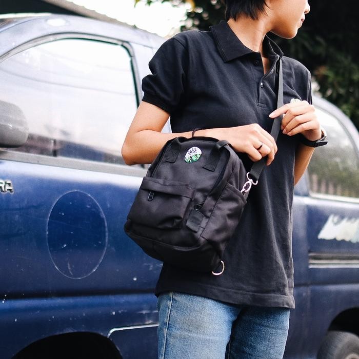 CRSL Odin Suringu Baggu Black Slingbag Kanvas Tas Selempang Cordura Backpack Mini Ransel Mini Unisex