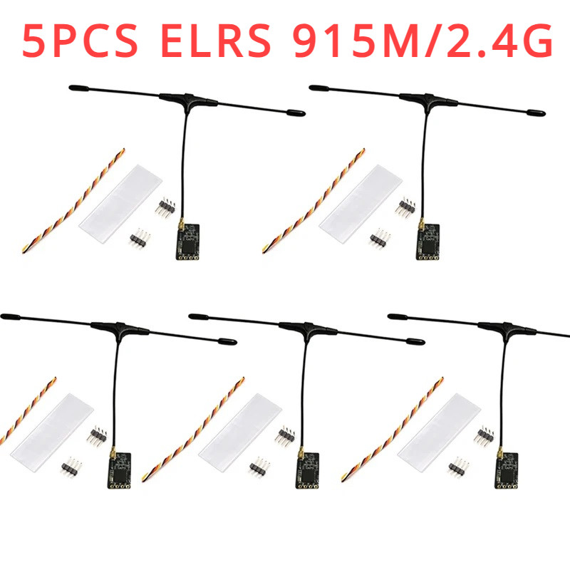 5PCS ELRS 915MHz / 2.4GHz NANO ExpressLRS Receiver With T type Antenna Support Wifi Upgrade for RC