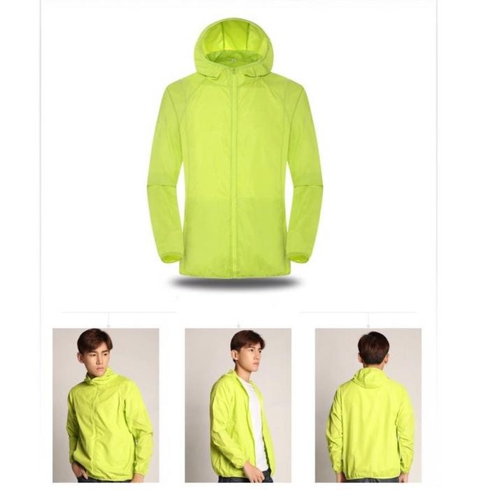 Eiger - Poket Outdoor Jaket Parasut Tipis Tissue Anti Hujan (Waterproof) A