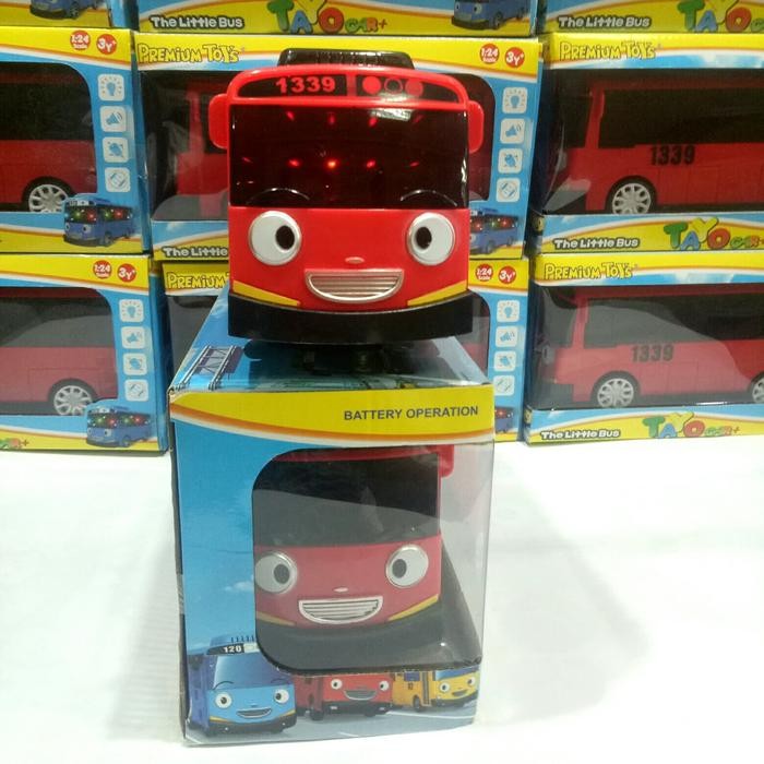 Miniiso Toys - Bus Tayo Merah / Mainan Bus Tayo Lampu