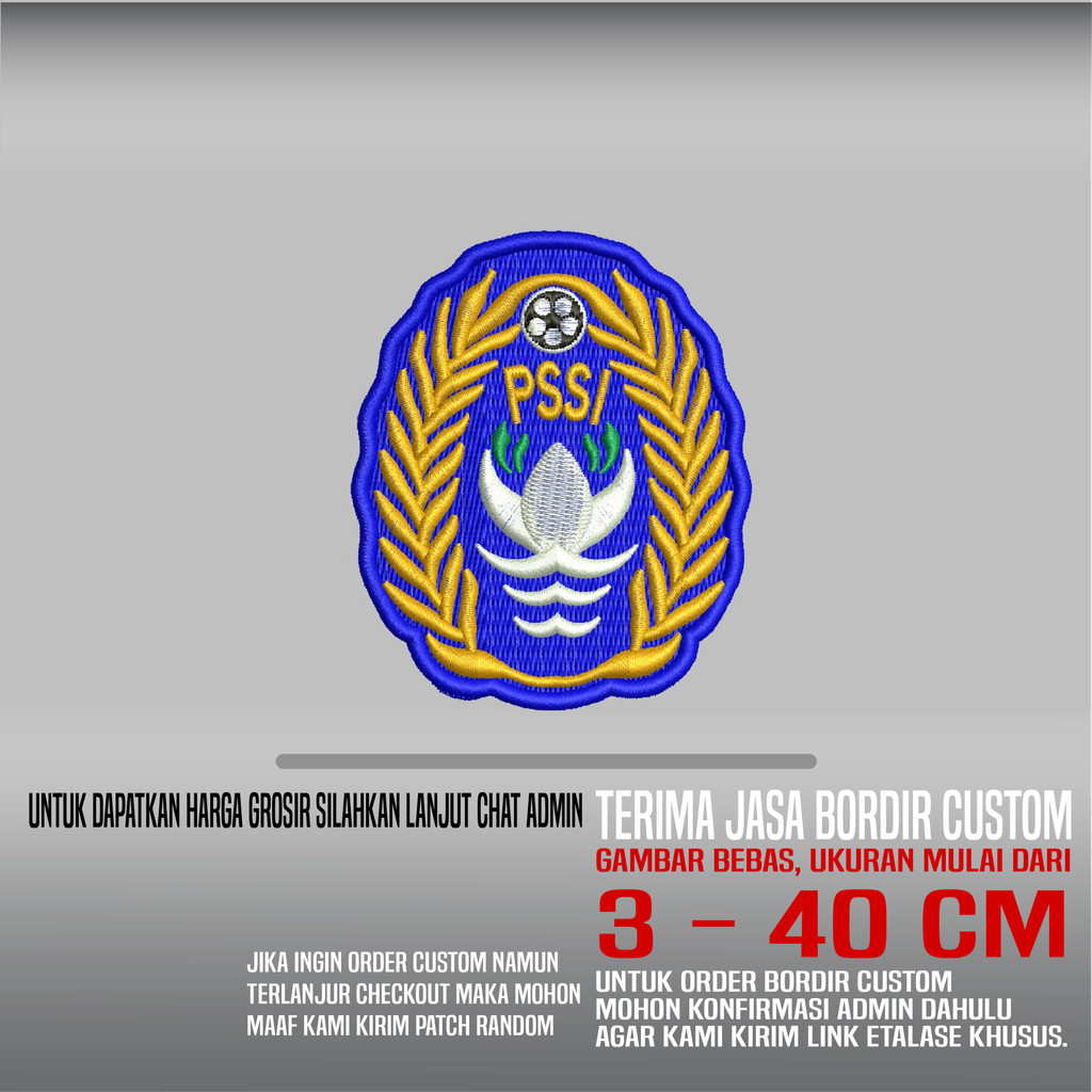 PATCH BORDIR LOGO/EMBLEM  PSSI HDP-160