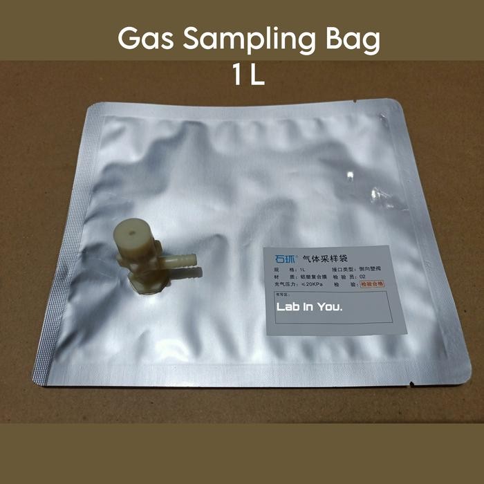 643w- Tedlar Bag Allumunium 1 Liter Single Valve-Gas Sampling Bag 1 L