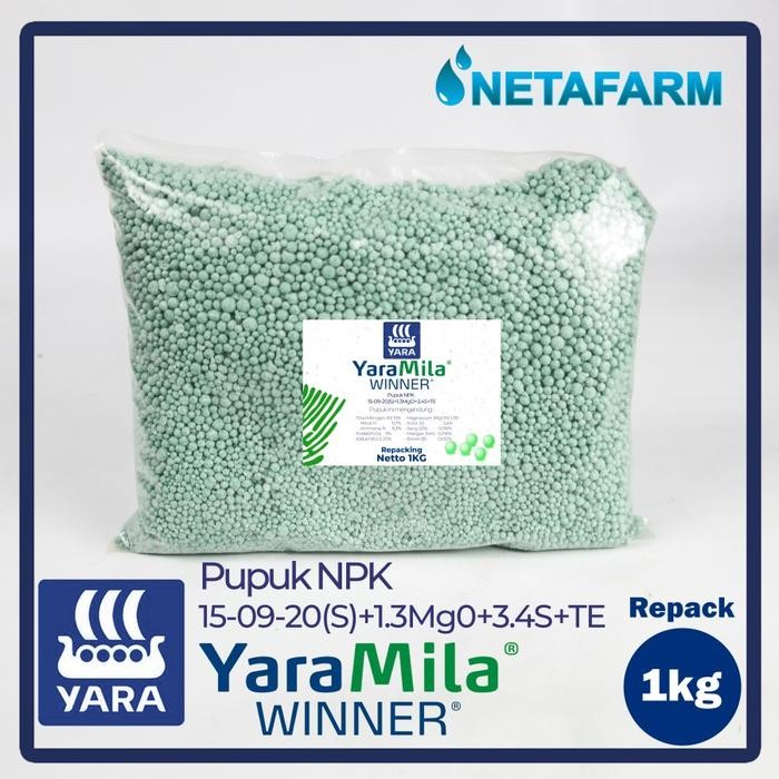 RJ Pupuk NPK 15-09-20 YARAMILA WINNER Repacking 1kg