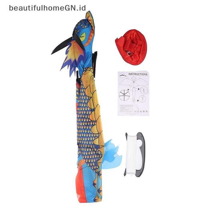 Cantik Layangan Nilon 3D Besar Layangan Flying Dragon Dengan Garis