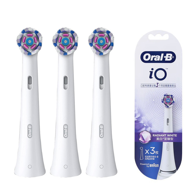 Oral-B iO Ultimate White Replacement Brush Heads for Oral B iO Electric Toothbrush White color 3 Pie