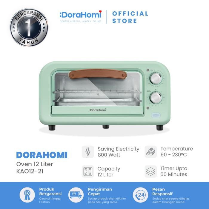 COD GARANSI Dorahomi Oven Listrik Low Watt Electric Open Pemanggang Kue daging alat panggang