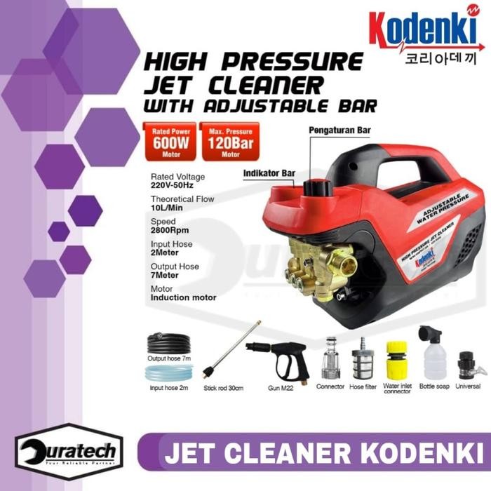 Kodenki Jet cleaner variable speed bar mesin cuci steam mobil AC KDK-8120V