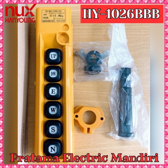 HANYOUNGNUXPENDANTHOIST PUSH BUTTON SWITCH SINGLE SPEED HY-1026-BBB HY 1026-BBB HY 1026BBB HY1026BBB