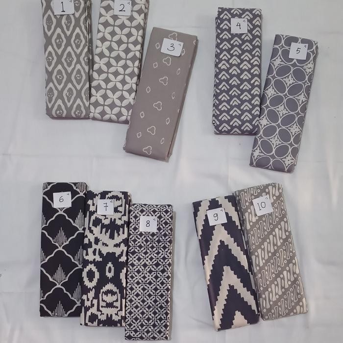 SIAPKIRIM Kain batik cap. Abu tua muda READY STOCK