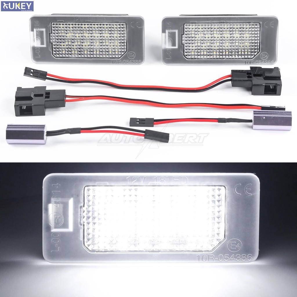 LED Number License Plate Light Assembly Rear Lamp For VW Golf MK6 MK7