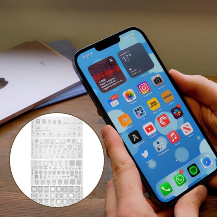 4pcs/Set Plat Bga Universal Cetakan Ic Cpu Plat Cetakan Ic Hp Ponsel Type Universal Plat Bga Ic Emmc