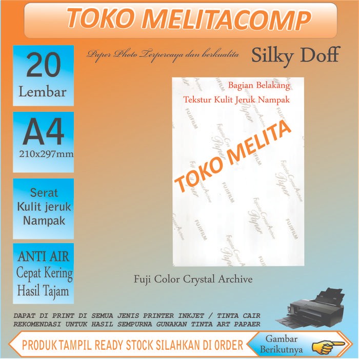 Kertas Foto Fujifilm Silky / Doff Berkualitas