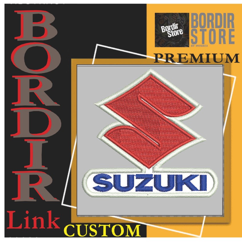 SUZUKI LOGO MERAH BIRU BS-1273 PATCH BORDIR LOGO/EMBLEM
