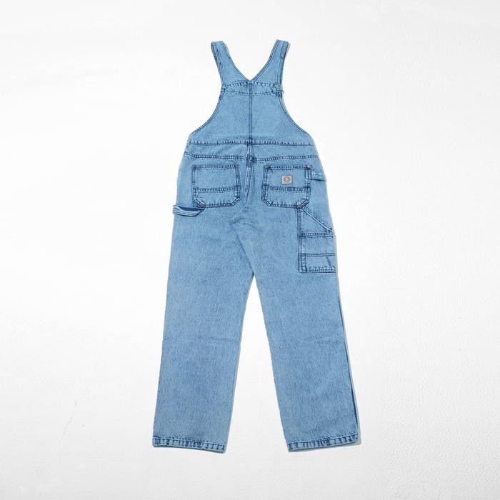 ftxr- Superego - Overall Carpenter Double Knee Denim Loose Straight Snow Light Blue Ova01A