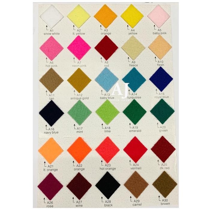 Kain Flanel / Kain Felt Taiwan A Gulungan 1 Roll