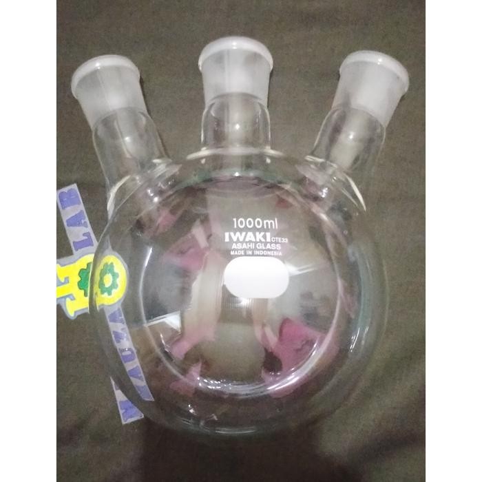 Terlaris Boiling / labu didih 3 neck 1000ml iwaki SALE